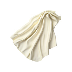 Fototapeta premium Draped White Fabric on White Background