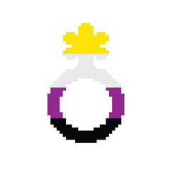 Obraz premium non binary 8 bit icon flag gender sign Pixel art 8-bit for game