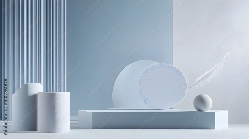 Aufkleber elegant minimal geometric design backdrop for product display