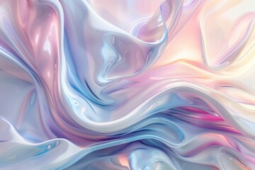 Soft Pastel Fluid Abstract Art in Pink and Purple: Swirling Color Movement with Modern Artistic Texture