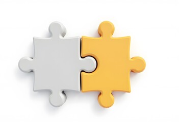 Obraz premium 3d illustration slanted puzzle 