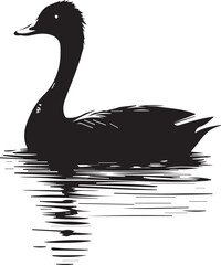 silhouette of a duck,bird, swan, animal, duck, goose, illustration, vector, silhouette, nature, cartoon, water, beak, icon, black, wild, lake, drawing, wildlife, birds, design, feather, love, art, sym