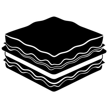 recommend clip art: Lasagna Silhouette Vector Illustration Printable Pasta Icon for Digital Use