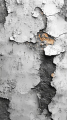 A close-up of a weathered wall with peeling paint.