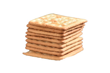 cracker, flour biscuit healthy food snack isolated on black background with space for text