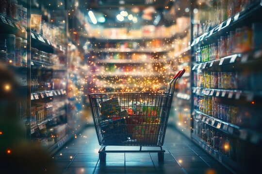 Items fly into the shopping cart. Magical effect, fantastic.