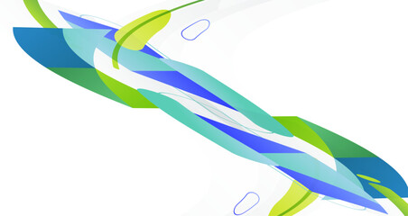 Abstract geometric shapes in soft colors, creating a balanced and harmonious visual composition