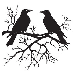 silhouettes of birds, bird, silhouette, animal, nature, illustration, vector, birds, crow, black, isolated, beak, bullfinch, branch, wildlife, white, wing, raven, feather, winter, cartoon, art, fly, 