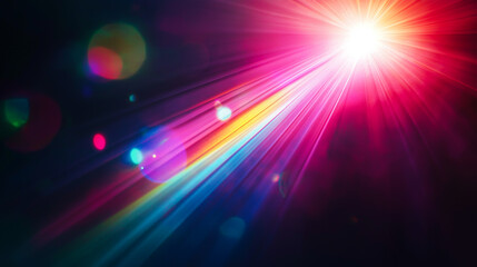 Obraz premium Colorful Light Beam Burst