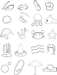 cute doodle ocean vibe 