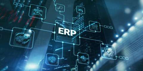 Enterprise Resource Planning ERP Management Business Technology Concept