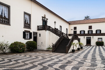 Courtyard of the Palace of Saint Lawrence, also known as Fort of Saint Lawrence in the center of...