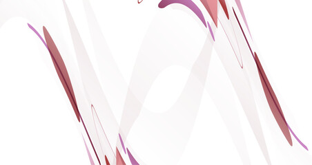 Modern abstract design, blending geometric shapes in various pink tones against a white background