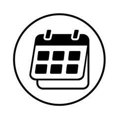 Calendar icon. time and date. Schedule icon.
