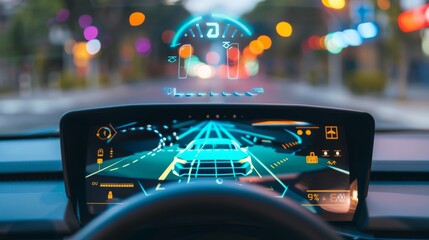 Augmented Reality Navigation System on Car Windshield