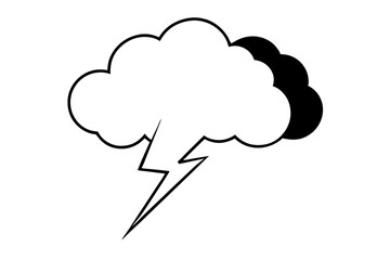 thunder weather silhouette illustration