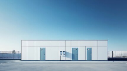 Obraz premium Minimalist Architecture: A Modern Building Facade