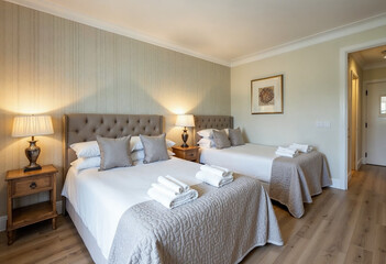 hotel room with bed