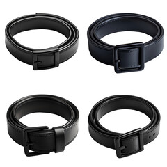 Obraz premium Elegant Black Leather Formal Belt with Smooth Finish