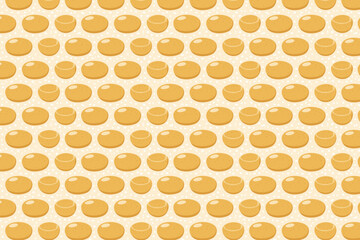 Seamless pattern with potatoes. Vector illustration in flat style.