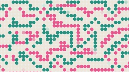 Abstract wallpaper with pink green beige circles