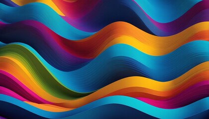 Colorful abstract wave pattern with vibrant hues and fluid curves