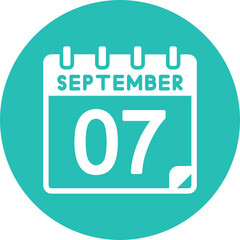 7 September Vector Icon Design