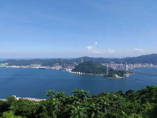 火の山公園展望台より望む関門海峡(山口県下関市)