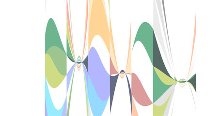 Dynamic composition of colorful triangles and abstract shapes arranged in an artistic design