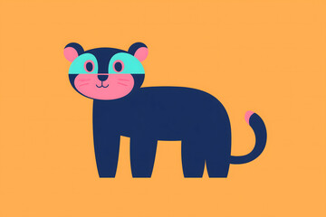 Cute Pink Panther Illustration