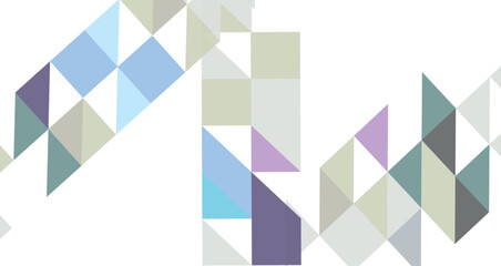 Abstract arrangement of triangles in a soothing palette, creating a dynamic visual effect