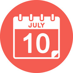 10 July Vector Icon Design