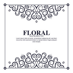 Vector decorative floral frame background