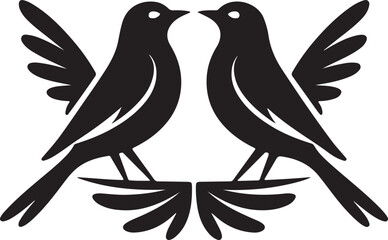 Parrot icon silhouette vector style