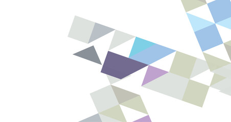 Fototapeta premium Abstract arrangement of triangles in a soothing palette, creating a dynamic visual effect