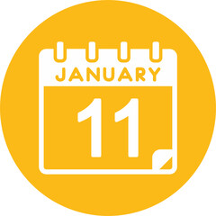 11 January Vector Icon Design