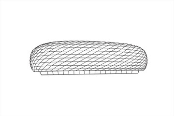 Line illustration of the modern iconic Munich football arena for football competitions in Beieren, Germany
