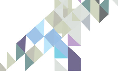 Abstract arrangement of triangles in a soothing palette, creating a dynamic visual effect