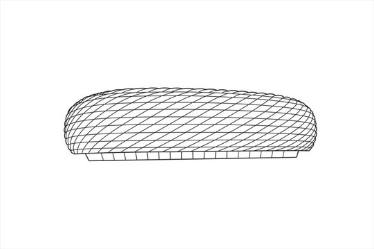 Line illustration of the modern iconic Munich football arena for football competitions in Beieren, Germany