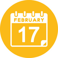 17 February Vector Icon Design