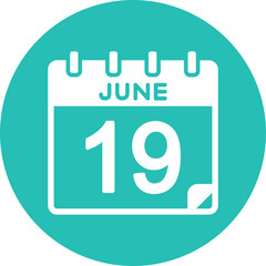 19 June Vector Icon Design