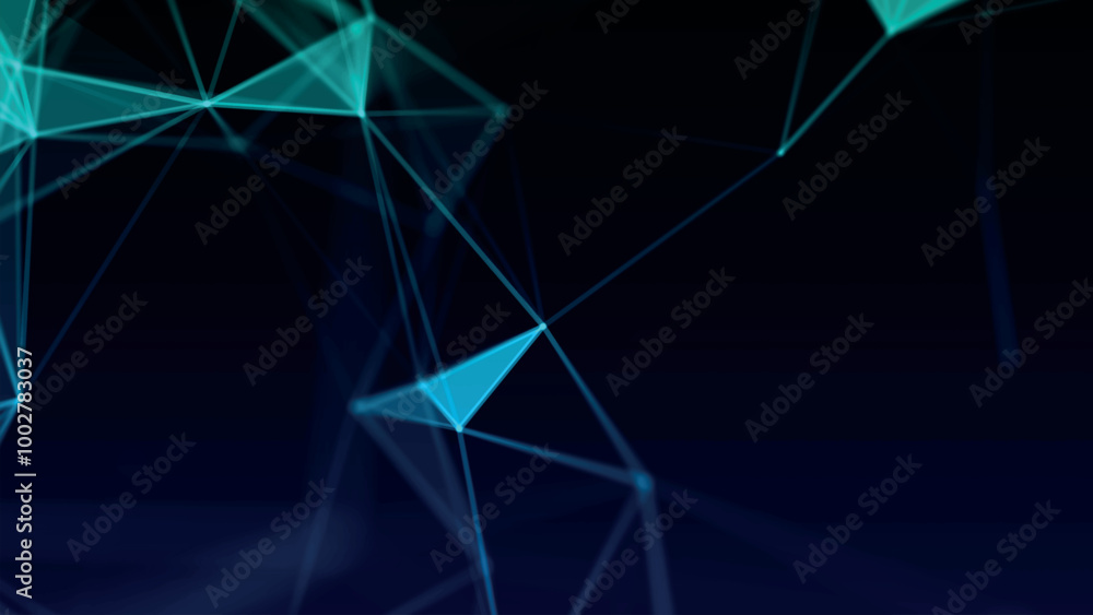 Poster abstract background with connecting dots and lines. network connection structure. plexus effect. 3d 