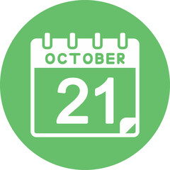 21 October Vector Icon Design