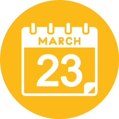 23 March Vector Icon Design