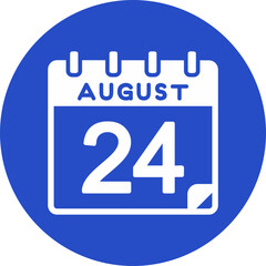 24 August Vector Icon Design