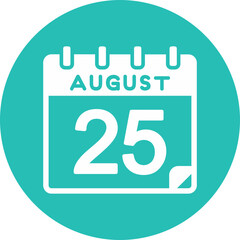 25 August Vector Icon Design