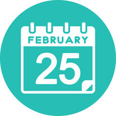 25 February Vector Icon Design