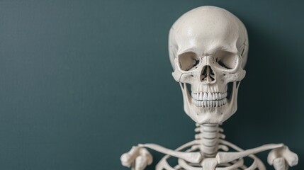Human Skeleton Model on Dark Background