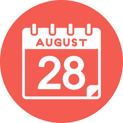 28 August Vector Icon Design