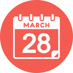 28 March Vector Icon Design